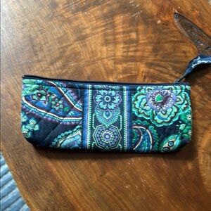 Vera Bradley Blue and Green Patterned pencil bag